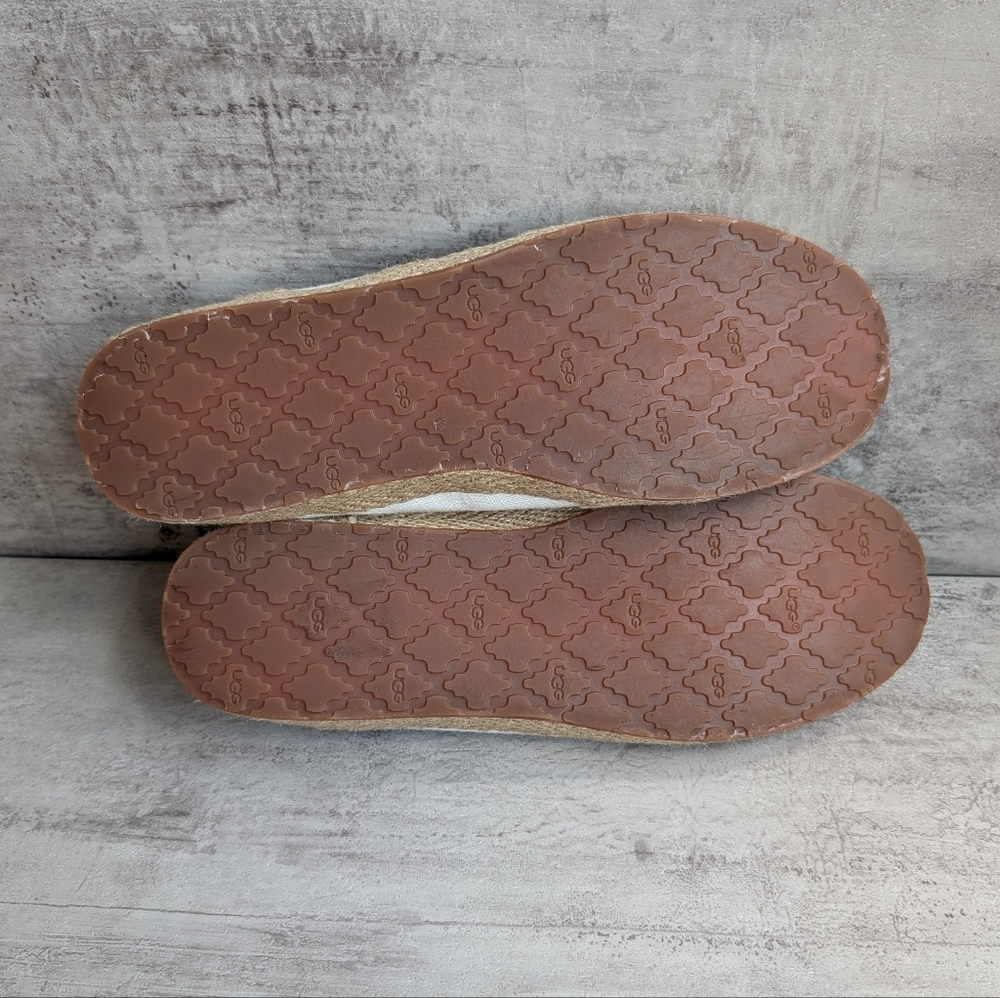 UGG Syleste Espadrille Women's Seagull White Canvas Slip On Flats Loafers Shoe 7 - Picture 11 of 11
